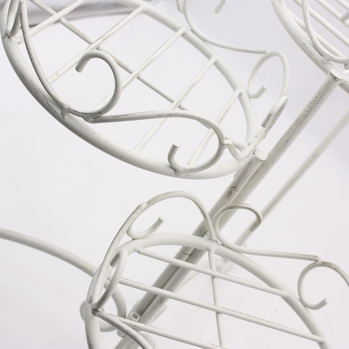 Piantana a 3 posti in metallo - immagine 2