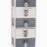 Cassettiera bicolor in legno di abete "Breeze"