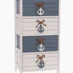 Cassettiera bicolor in legno di abete “Breeze”