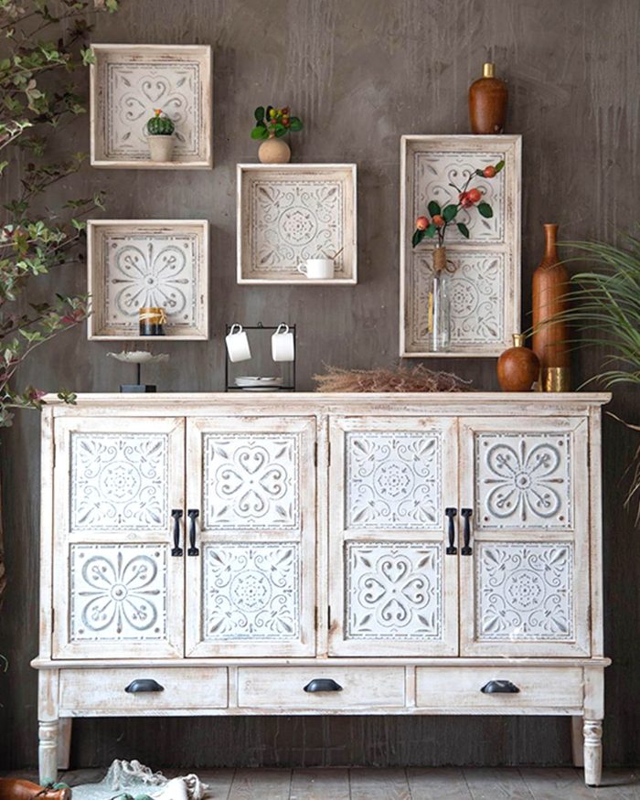 Mensola in abete e metallo - immagine 2