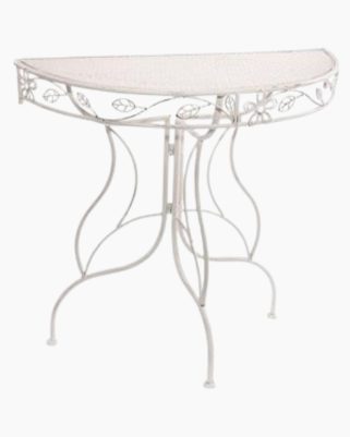 consolle semicircolare bianca