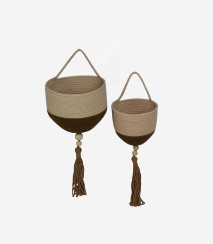 Cesto pensile in cotone in set di 2