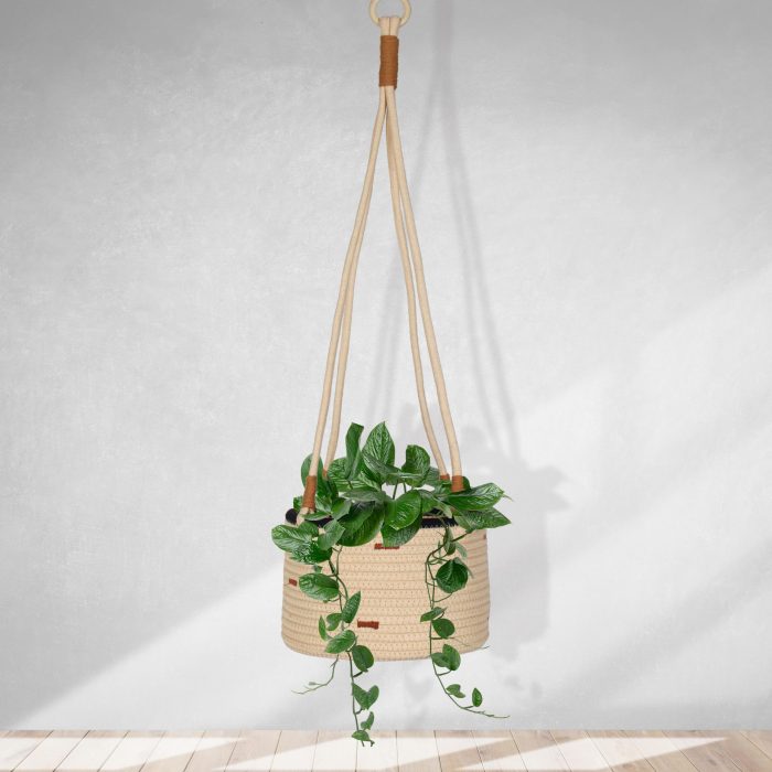 Cesto portavaso pensile in cotone - immagine 2