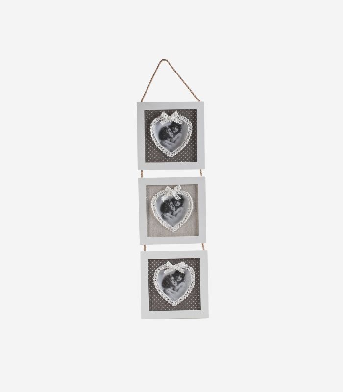 Cornice Multipla In Legno Grigio Donmills – 12,7x17,8 Cm Con Vetro E Bordo Spesso