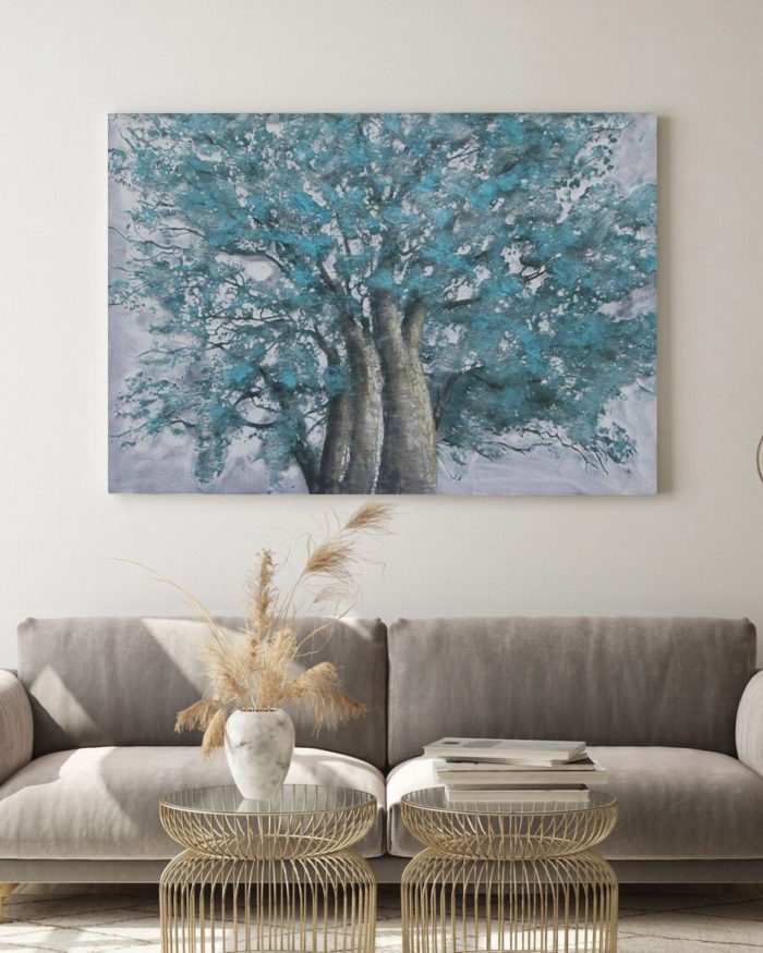 Quadro dipinto chioma albero - immagine 2