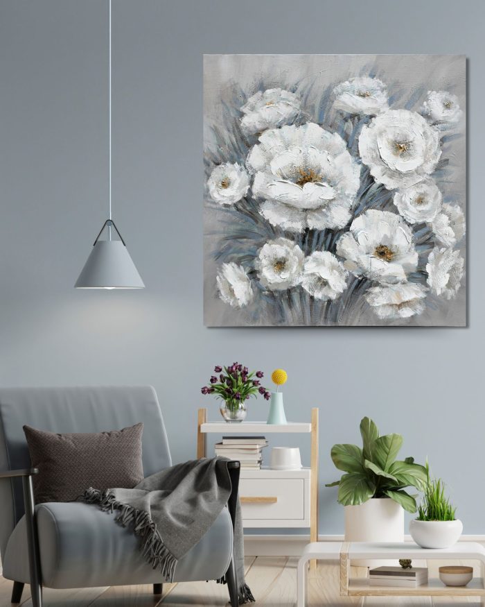 Quadro dipinto mazzo di fiori - immagine 2