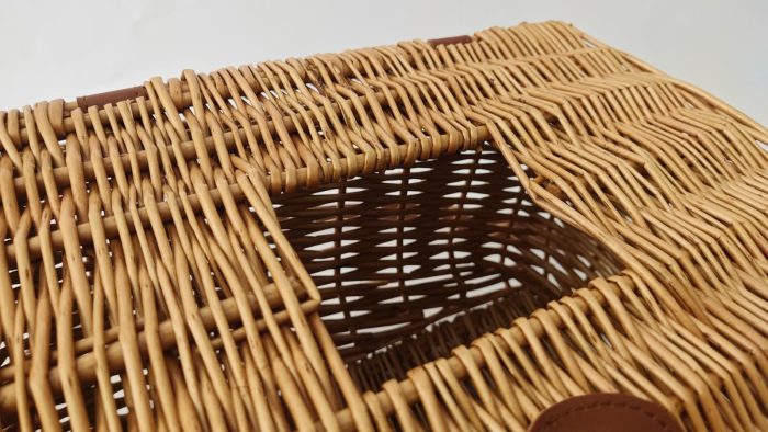 Cesto funghi in vimini rosso - immagine 3
