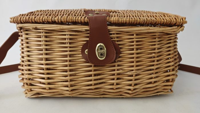 Cesto funghi in vimini rosso - immagine 4