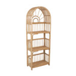 Libreria in rattan con 3 ripiani
