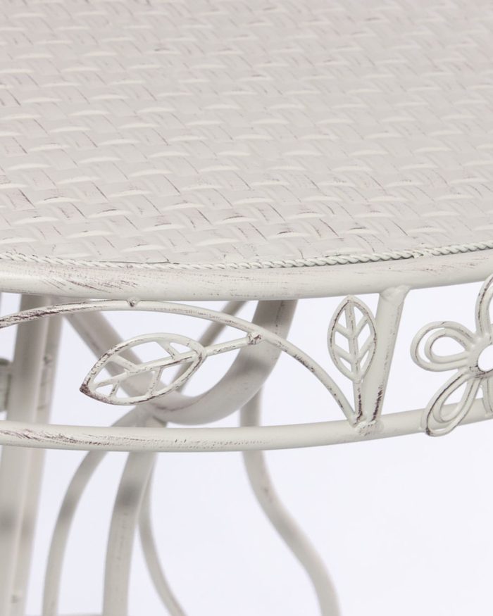 Consolle semicircolare in ferro bianco - immagine 2