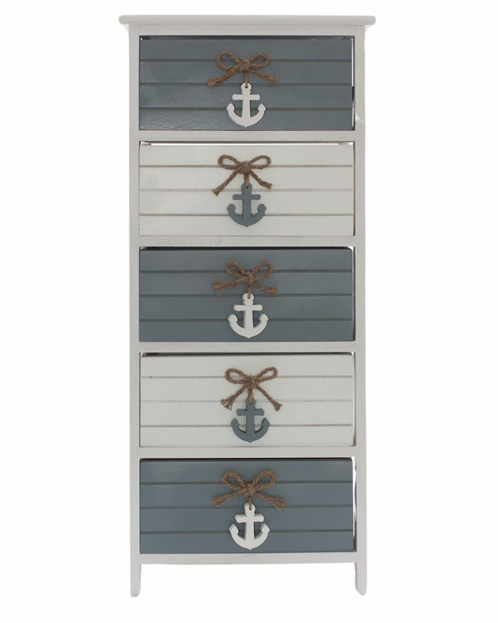 Cassettiera bicolor in legno di abete "Breeze" - immagine 2