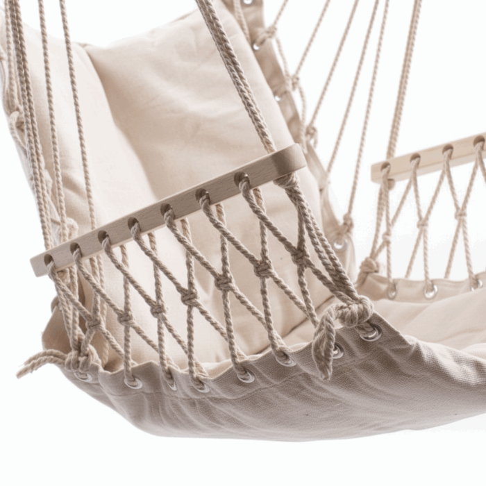 Amaca a poltrona in tessuto beige - immagine 6