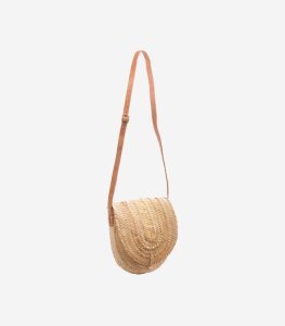 Borsa in fibre naturali Borsa a mezzaluna in palma