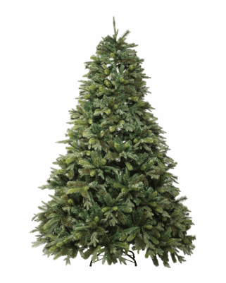 Albero di Natale "Clifford" Verde in Polietilene, Polipropilene e PVC con Base in Metallo Ø162x210 cm