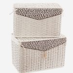 Set di 2 bauli in bambù