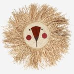 Leone decorativo in paglia