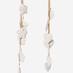 Set di 2 ghirlande con cuori e fiori