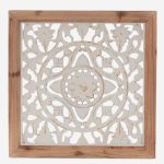 Pannello in legno di abete intagliato ed mdf