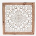 Pannello in legno di abete intagliato ed mdf