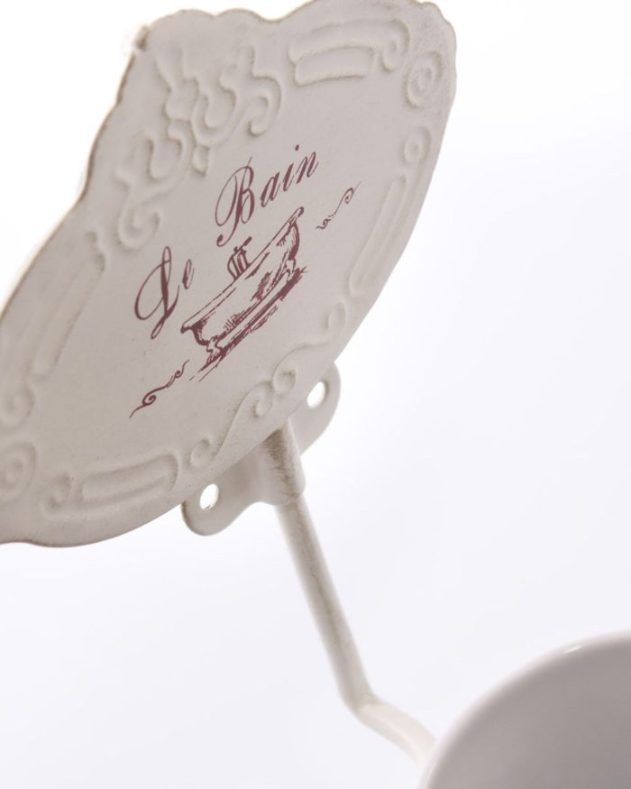 Portaspazzolino a muro "Le Bain" in ceramica bianco - immagine 2