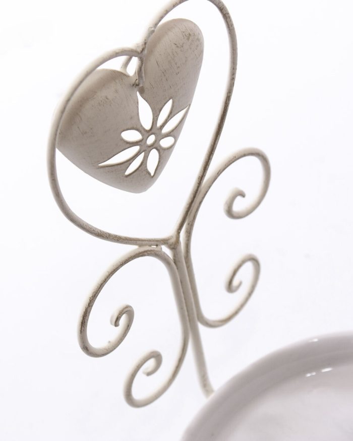 Portasapone in metallo bianco - immagine 2