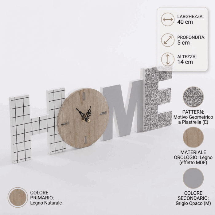 Orologio in mdf Home - immagine 4