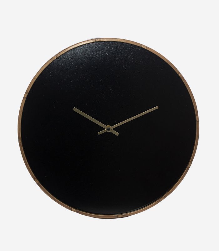 Orologio da parete nero e oro - DiKasa