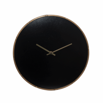 Orologio da parete nero e oro design minimal