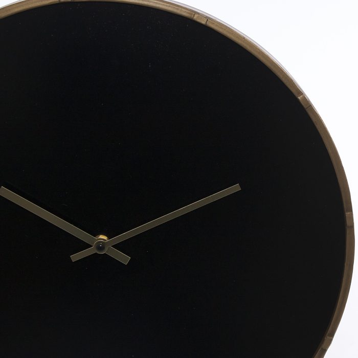 Orologio da parete nero e oro design minimal - immagine 4