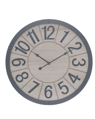 Orologio in mdf grigio rotondo semplice