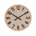 Orologio in mdf effetto rattan