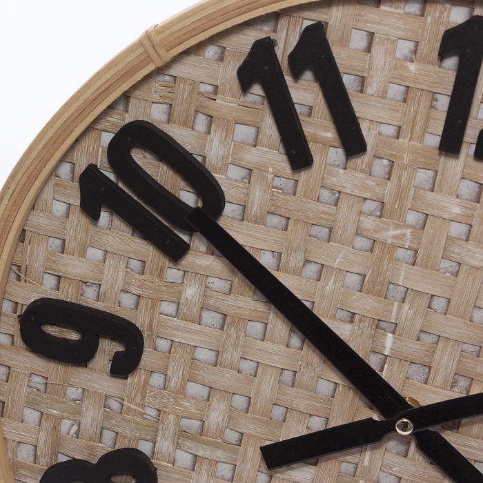Orologio in mdf effetto rattan - immagine 3