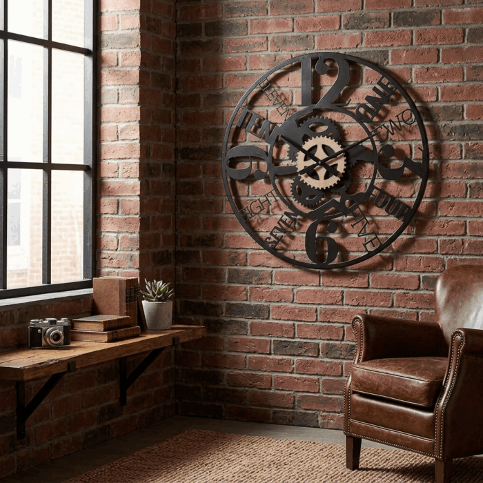 Orologio in metallo ingranaggi - immagine 2