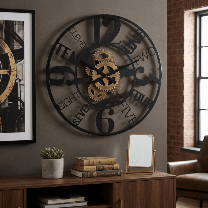 Orologio in metallo ingranaggi - immagine 5