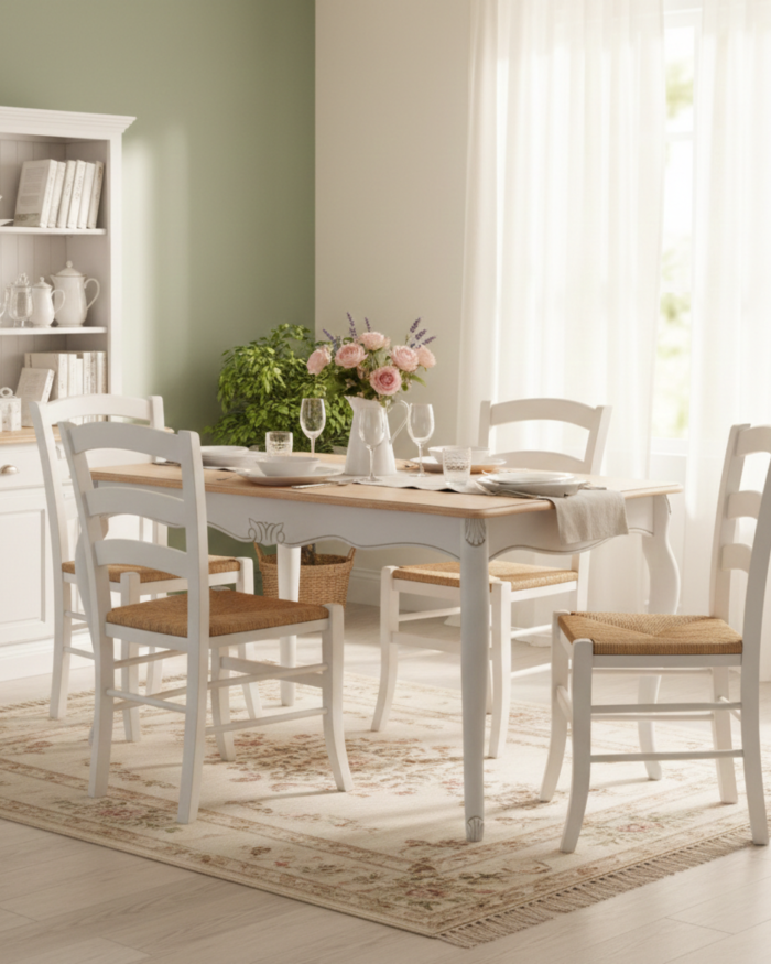 Tavolo da pranzo rettangolare in paulonia - immagine 2