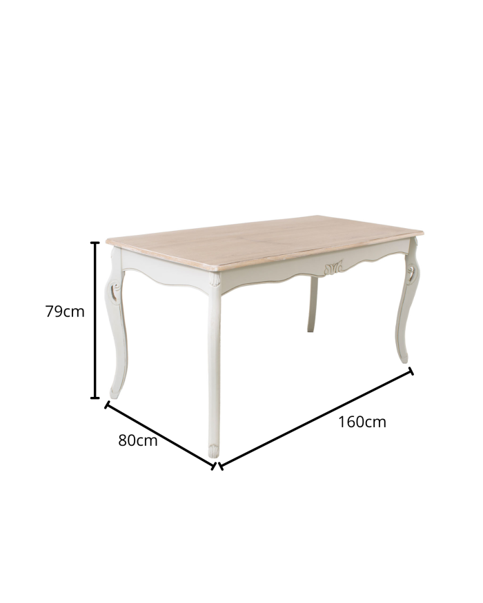 Tavolo da pranzo rettangolare in paulonia - immagine 3