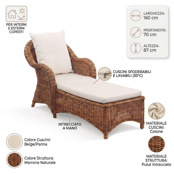 Poltrona chaise longue in pulut - immagine 5