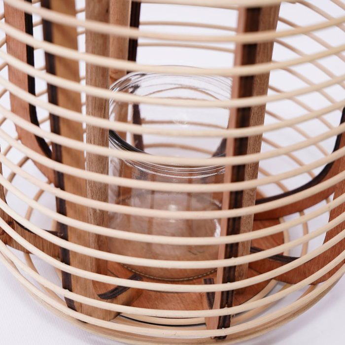 Lanterna alta in rattan - immagine 3