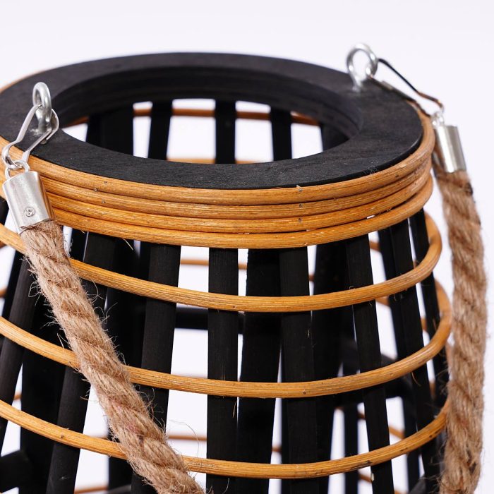 Lanterna alta in vimini - immagine 3