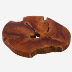 Vassoio sagomato in teak Ø40