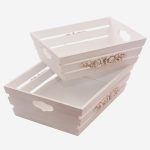 Set di 2 cassette con decorazione