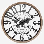 Orologio metallo e mdf Mondo