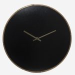 Orologio da parete nero e oro design minimal