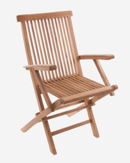 Sedia pieghevole in legno di teak