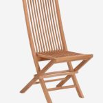 sedia pieghevole senza braccioli in legno di teak