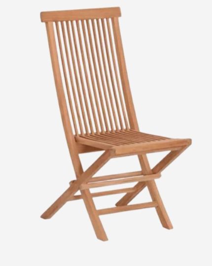 sedia pieghevole senza braccioli in legno di teak