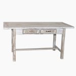 Tavolo da pranzo in legno di abete con cassetti