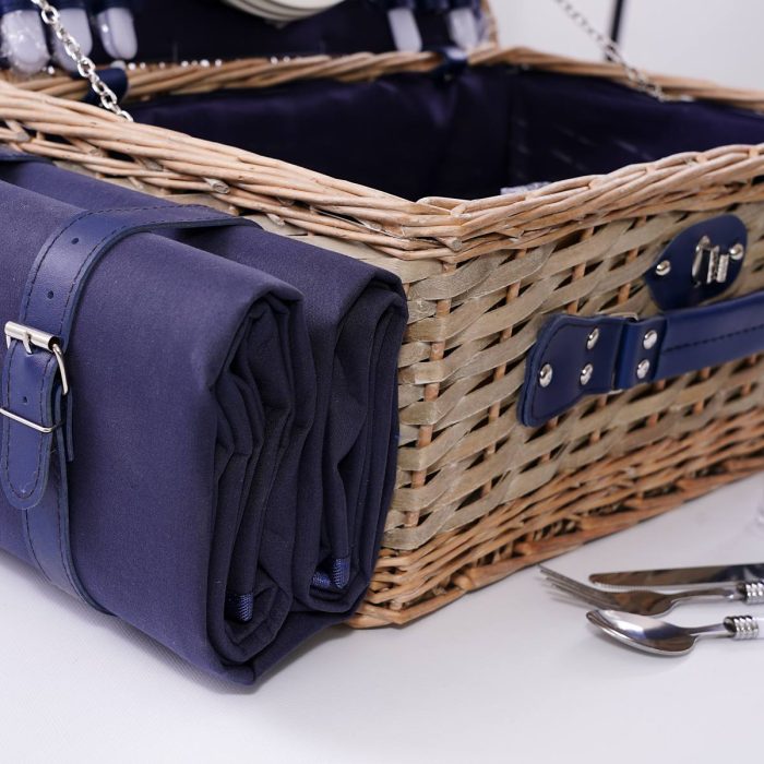 Cesto da pic-nic blu - immagine 2