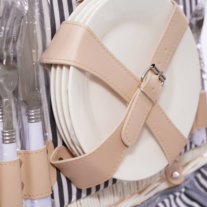Cesto da pic-nic a righe - immagine 3
