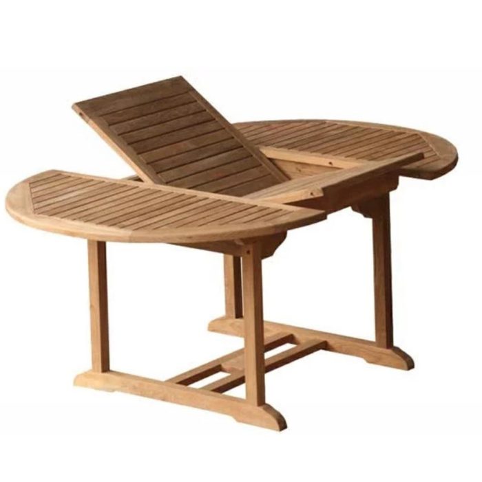Tavolo ovale allungabile in teak - immagine 3